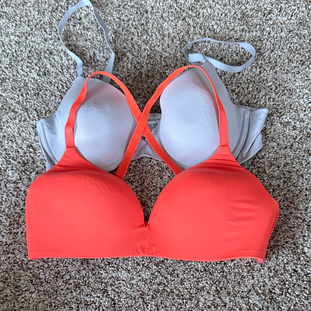 GAP Women's Coral and light blue bras